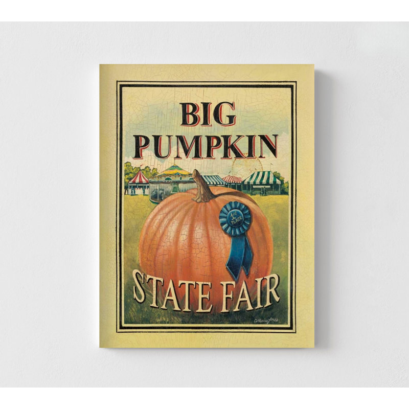 «Big Pumpkin» par Catherine Jones, affiche de citrouille orange, impression d'affiche rétro State Fair, citrouille rétro, Art mural State Fair