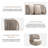 Outdoor Sofa Set of 2 Outdoor Patio Furniture All-Weather Rope Couch Aluminum Sofas with Cushions,Beige