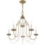 Lustre traditionnel à 5 lumières de style bougie avec détails en cristal Hauppauge-1339537530
