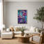 Toile murale abstraite en spirale fractale turquoise et violette-284671023