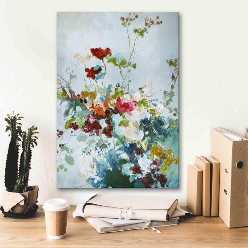 Abstrait floral 1 par Design Fabrikken - peinture sur toile tendue