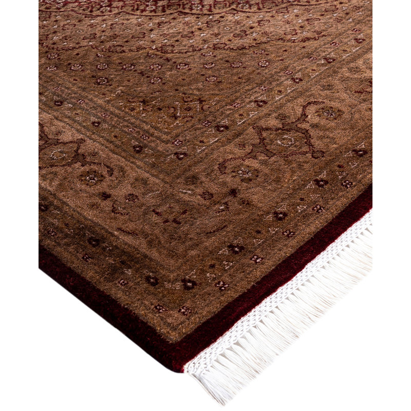 Overdyed Hand-Knotted Wool Modern-Contemporary Brown Area Rug 6' 1" x 9' 0"