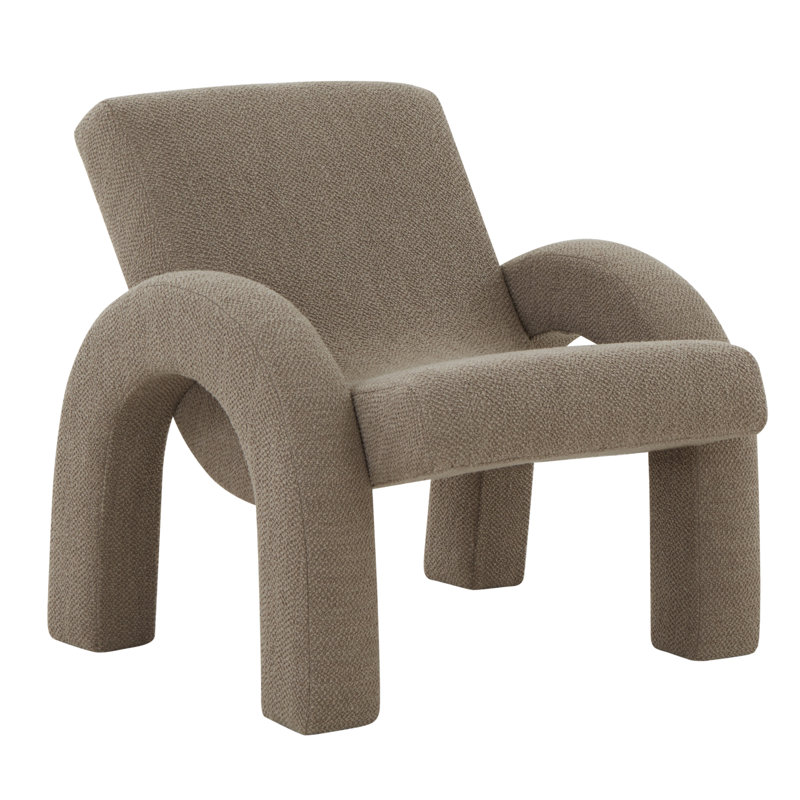 Fauteuil de 31,5 po de large Isle, Mélange de polyester brun pâle