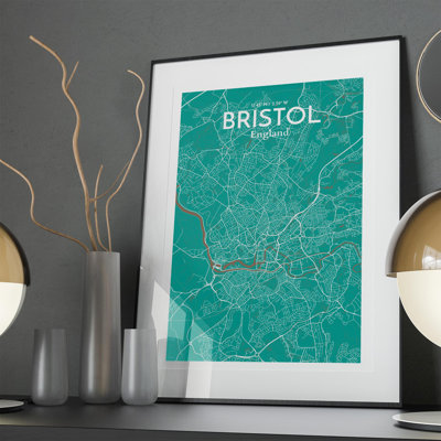Bristol City Map In Nature - No Frame Print