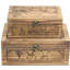Ensemble de 2 boîtes en bois massif