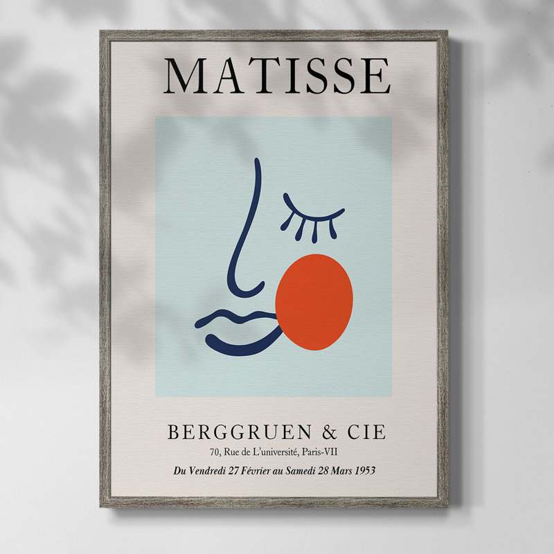 Matisse CDXCV III, reproduction d'art encadrée - bois massif, H 30 po x l 24 po