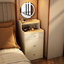 Bureau de coiffeuse 3 en 1 avec miroir et lumière-2025476013