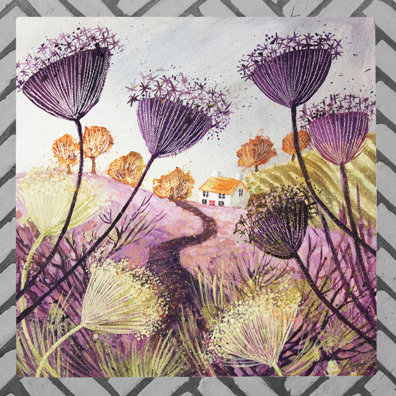 JUDITH YATES Farmhouse Plants & Flowers Wall Decor on Ceramic