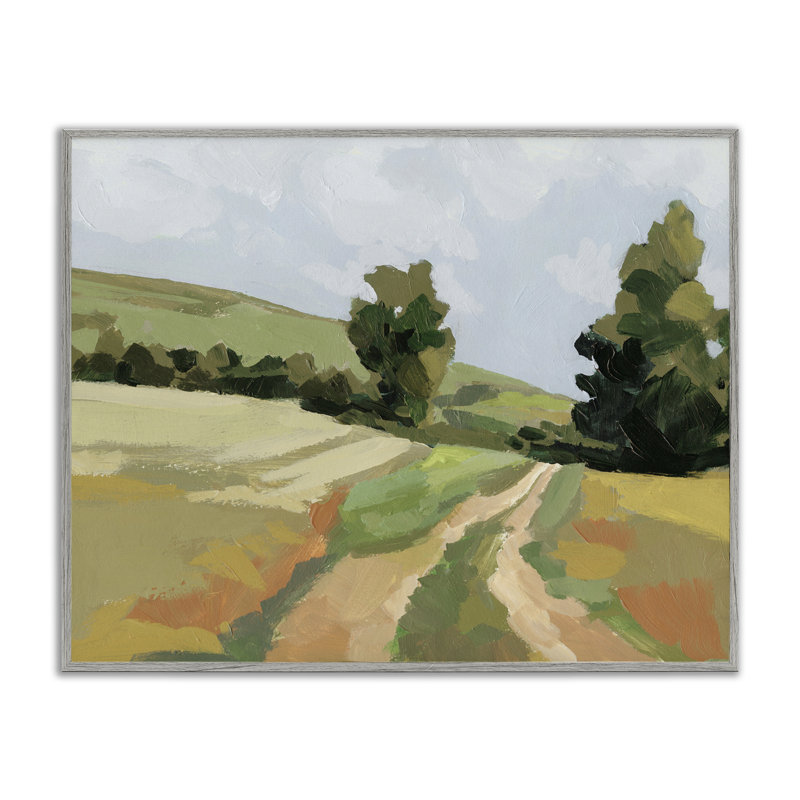 Vaste chemin de campagne, estampe numérique encadrée par Victoria Barnes, Estampe numérique Farmhouse, H 16 po x l 20 po