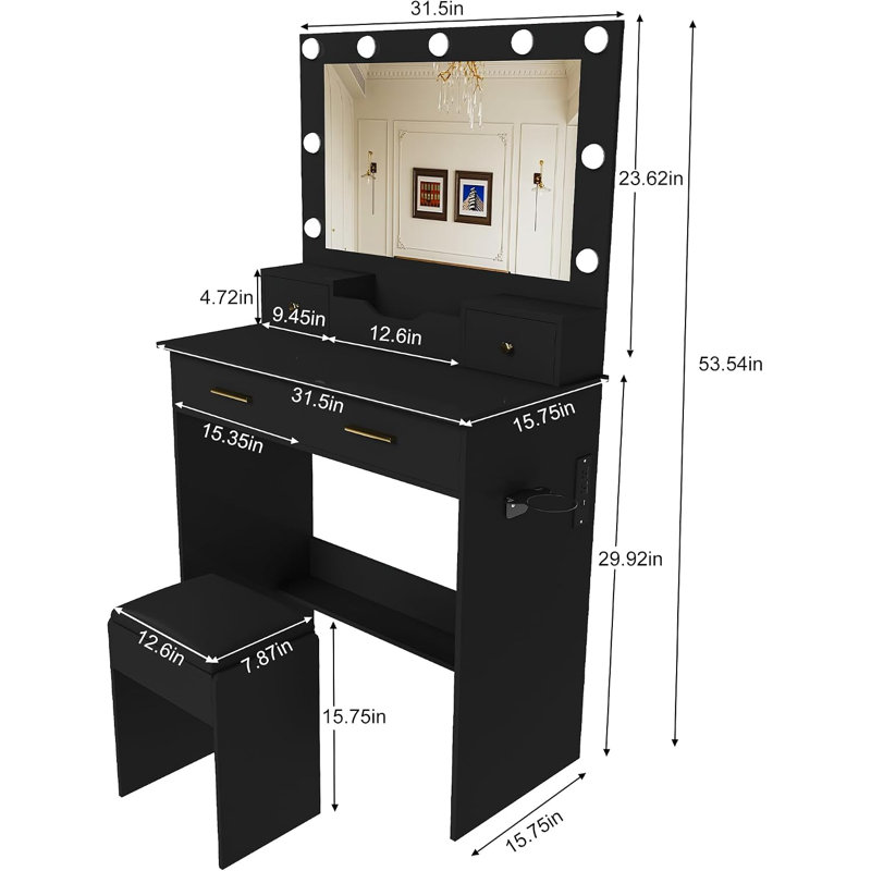 80 cm W Chest of 4 Drawers