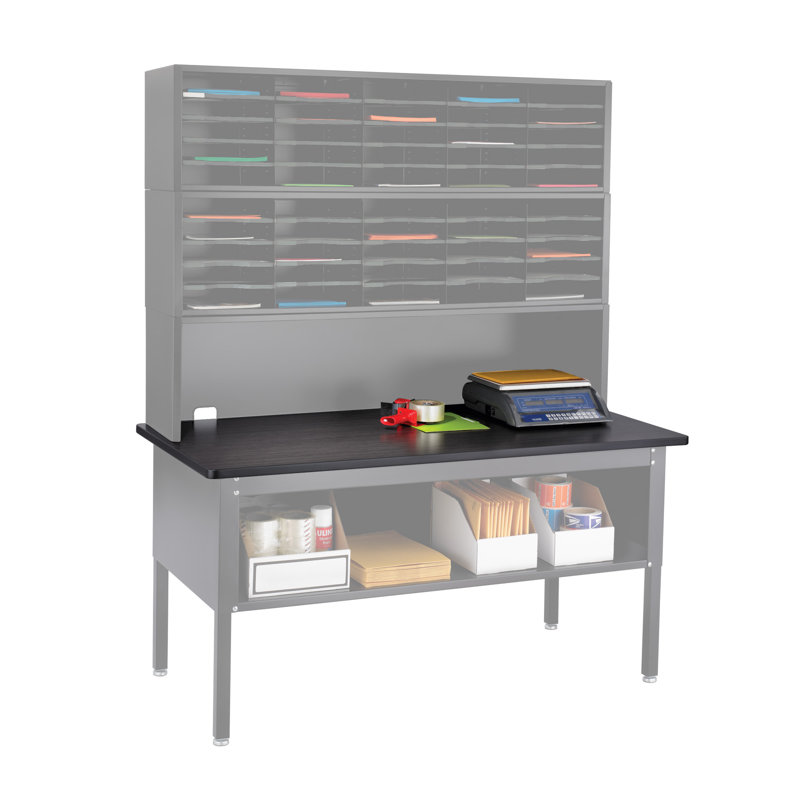 E-Z Sort® Mailroom Table, Black