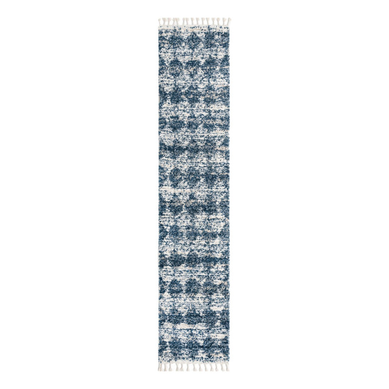 Serenity Shag Geometric Indoor Rug, Runner 2'7" x 12'