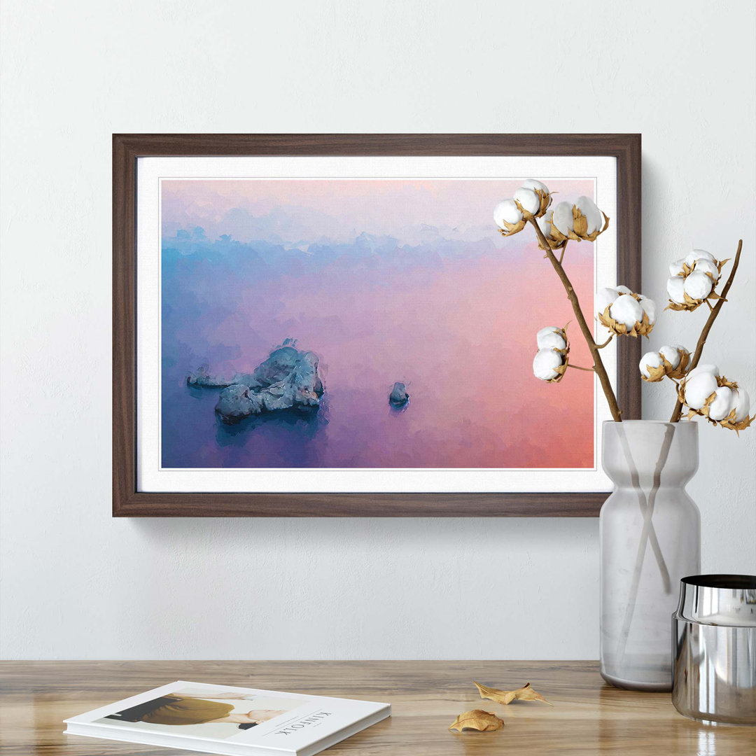 Pink Sunset in Ibiza Spain - Framed Print
