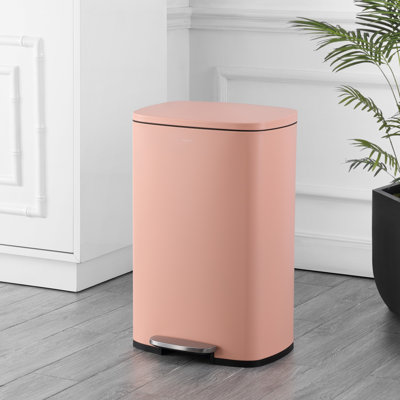 Connor Rectangular 13.2-Gallon Trash Can with Soft-Close Lid and FREE Mini Trash Can