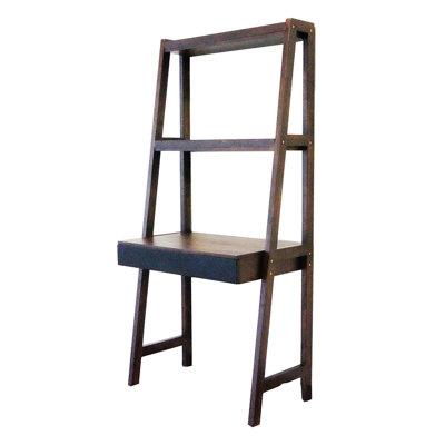 32X20x68" Desk And Shelf, Minimalist Work Area For Living Room Design Efficient Study