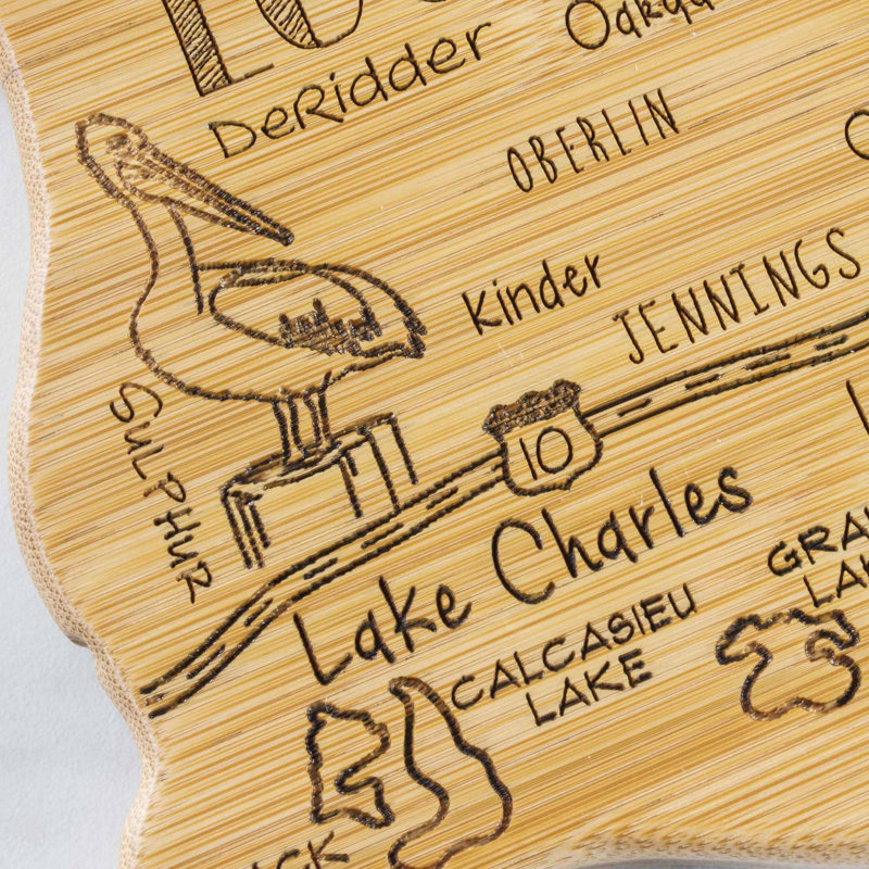 Totally Bamboo State Destination Series Bamboo Louisiana Cutting Board