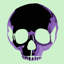 «Hassiel Amy Smith Purple Skull 1» par Amy Smith, reproduction sur toile tendue-279731747-269057257-269057262
