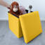 Rowel 38cm Wide Square Solid Colour Footstool Ottoman with Storage-132671288