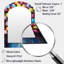 Sky Full Of Colourful Umbrellas - Large Arched Wall Mirror On Metal-1258975139