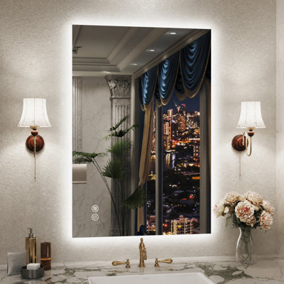 Lunara UL Certified Frameless Backlit LED Bathroom Vanity Mirror , Anti Fog Temper Glass 3 Year Warranty