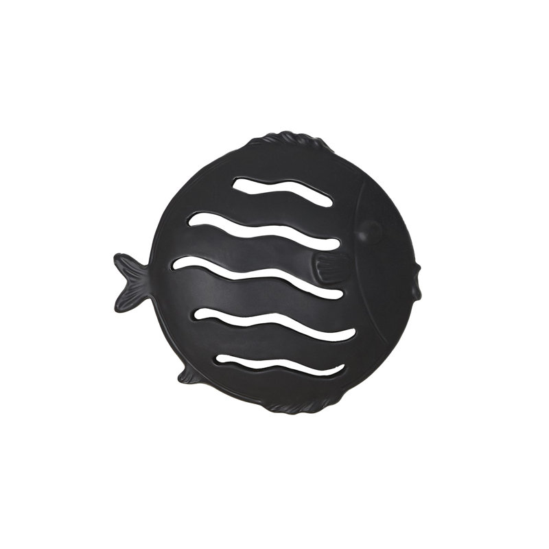 Matte Black Italian Ceramic Novelty Fish Wall Decor