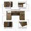 Bureau double caisson 60,1 po avec rangement
