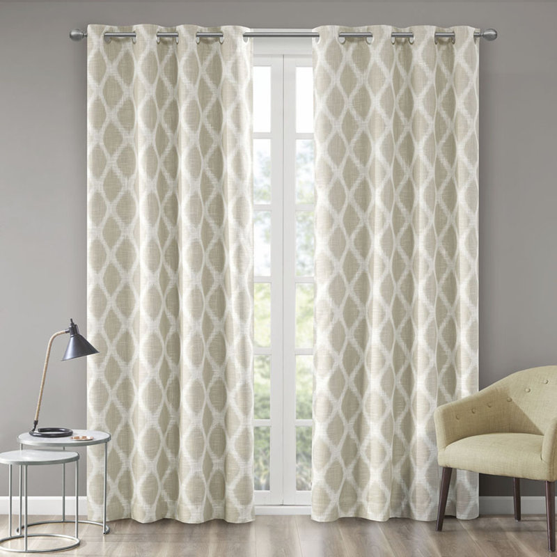 Daveon Single Curtain Panel, Taupe