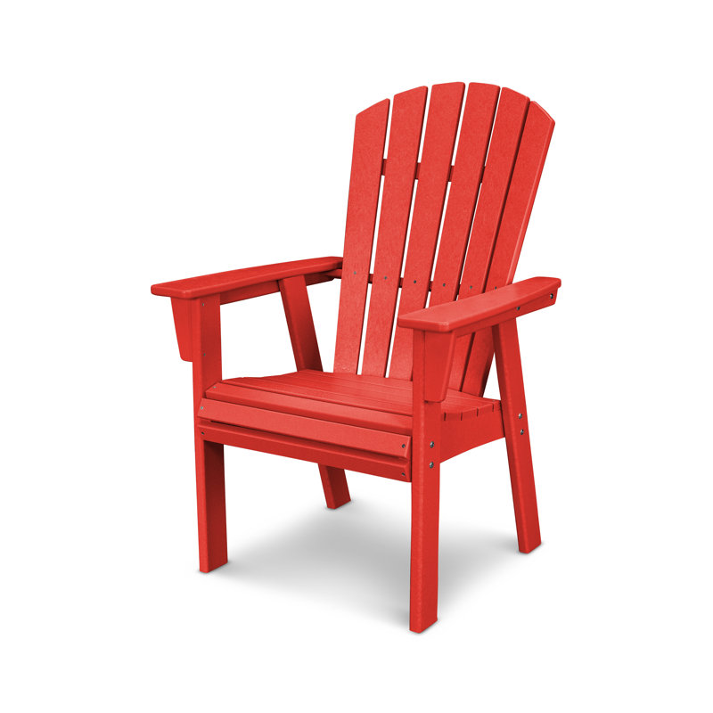 Chaise Adirondack POLYWOOD Nautical Curveback, Rouge coucher de soleil