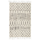 Esposito Geometric Area Rug in Ivory/Black