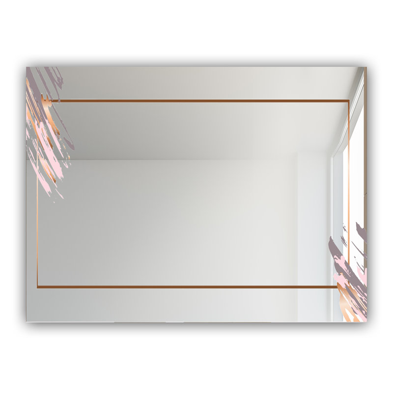 Miroir de salle de bain Minimal Glam, H 32 po x l 24 po