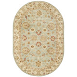 Antiquity Wool Oriental Area Rug in Gray Blue / Beige