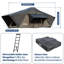 Tente de toit Soft Shell avec échelle télescopique et lumière DEL - imperméable 4 saisons pour camion, VUS, camionnette, remorque - pour 2-3 personnes