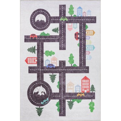 Cars Colorful Kids Woven Base Decorative Carpet