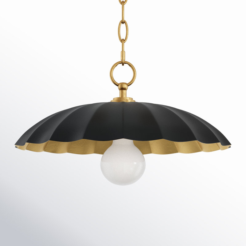 Granduca 1 - Light Gold Single Pendant, Black