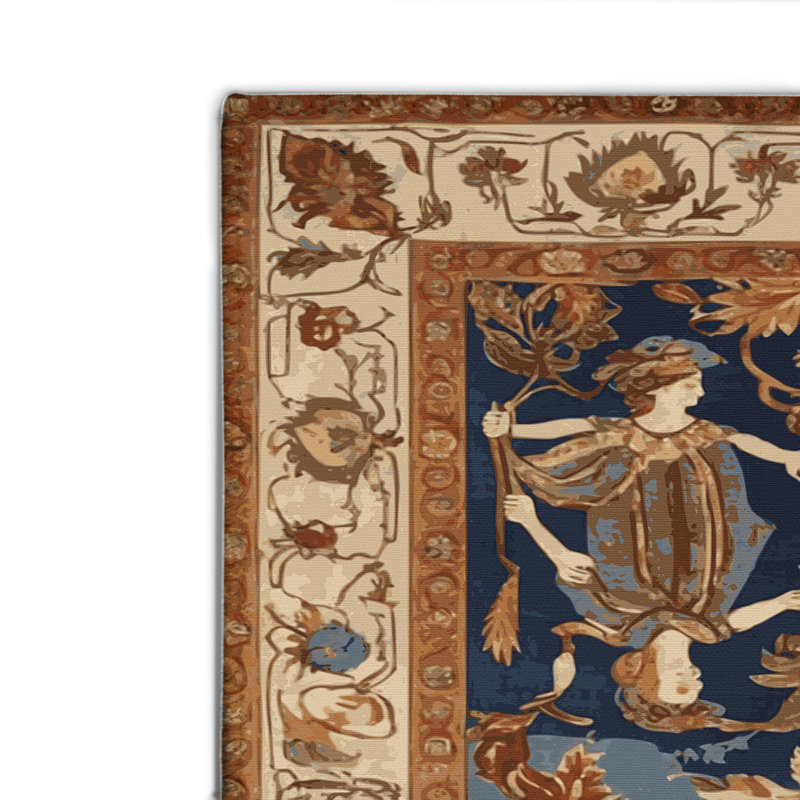 Tapis d'intérieur et d'extérieur brun français, Rectangulaire 2 pi x 3 pi