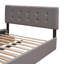 Lit plateforme tapissier avec 2 tiroirs et lit gigogne simple TG avec rangement gris délicat-586856075-586856076