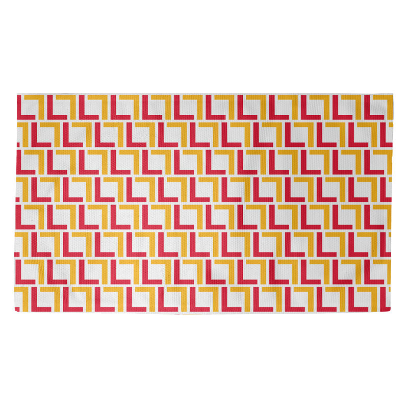 Geometric Indoor Rug, Rectangle 2' x 3'