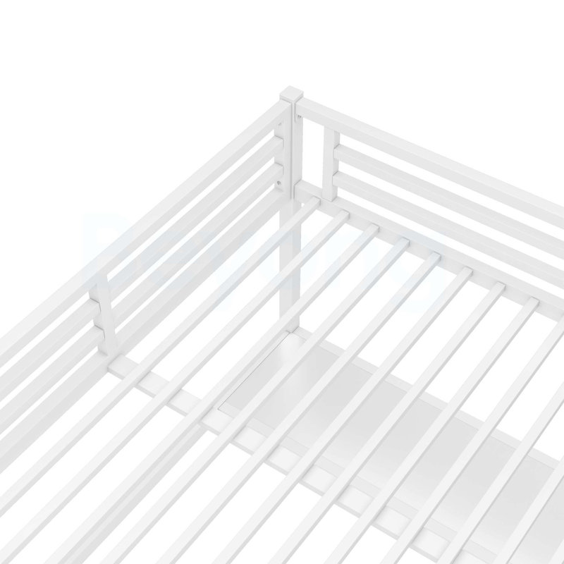 Lit plateforme contemporain contemporain en similicuir noir durable, parfait pour les chambres modernes et peu encombrantes