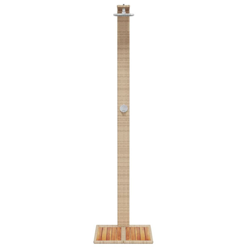 Free Standing Outdoor Shower and Footwash Spout, Beige