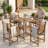 Pennington 5 Pieces Outdoor Patio Bars Set With Square Table And HDPE Chairs-126518115