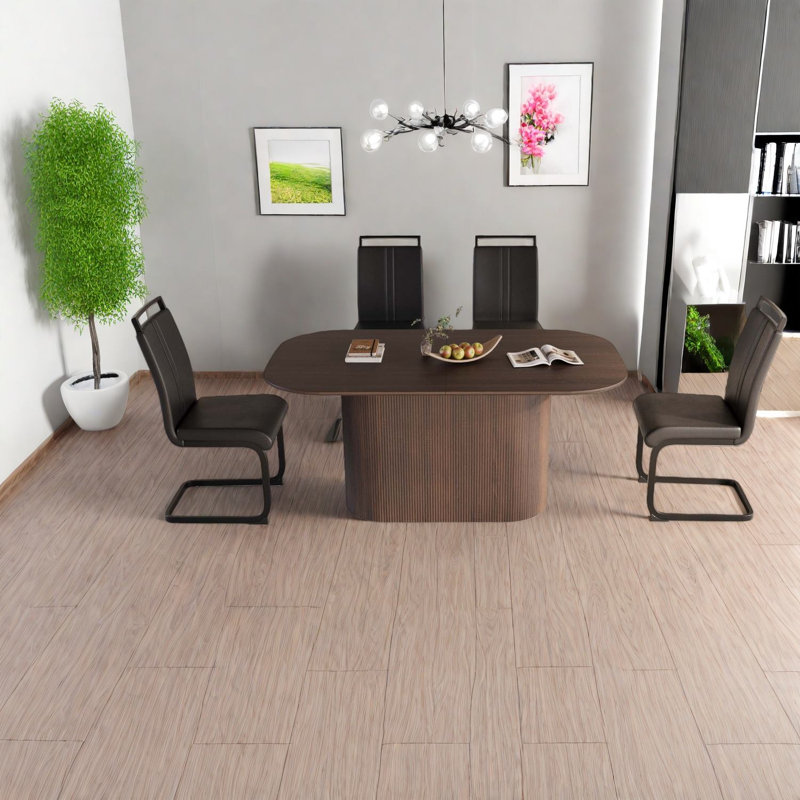 Ensembles de table de salle à manger en MDF et en polyuréthane industriel moderne pour la maison et la cuisine