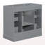 Meuble-lavabo 36 po sans lavabo, base d'armoire seulement, une armoire et six tiroirs, gris-121885342