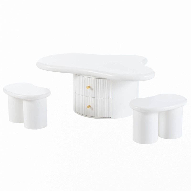 Ensemble de 3,2 petits tabourets Cloud