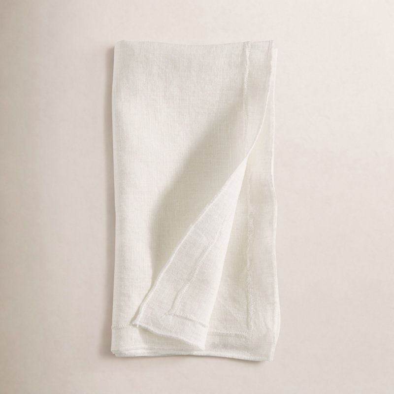 Ensemble de 4 serviettes de table Aneta, Ivoire ivoire