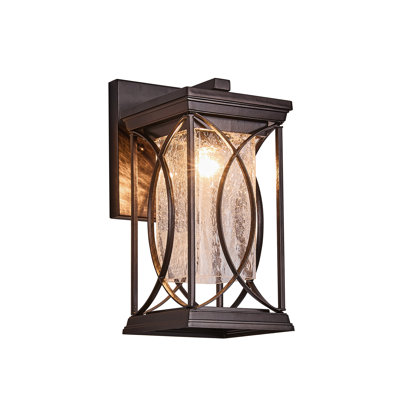 Lanterne murale d'extérieur moderne avec verre craquelé d'extérieur Modern Farmhouse
