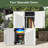 64 Cu.Ft Vertical Storage Sheds Outdoor Waterproof with Floor