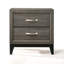Nightstand Of 2-Drawers Wooden Bedroom Furniture 1Pc