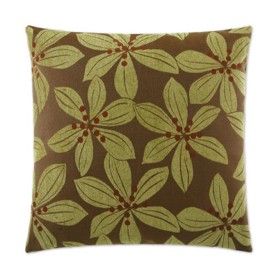 Tropical Leaf Floral Throw Pillow