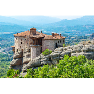 Roussanou Monastery. Meteora, Greece by Arsty - Wrapped Canvas Print