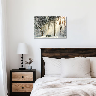 Art mural sur toile grand arbre d'hiver